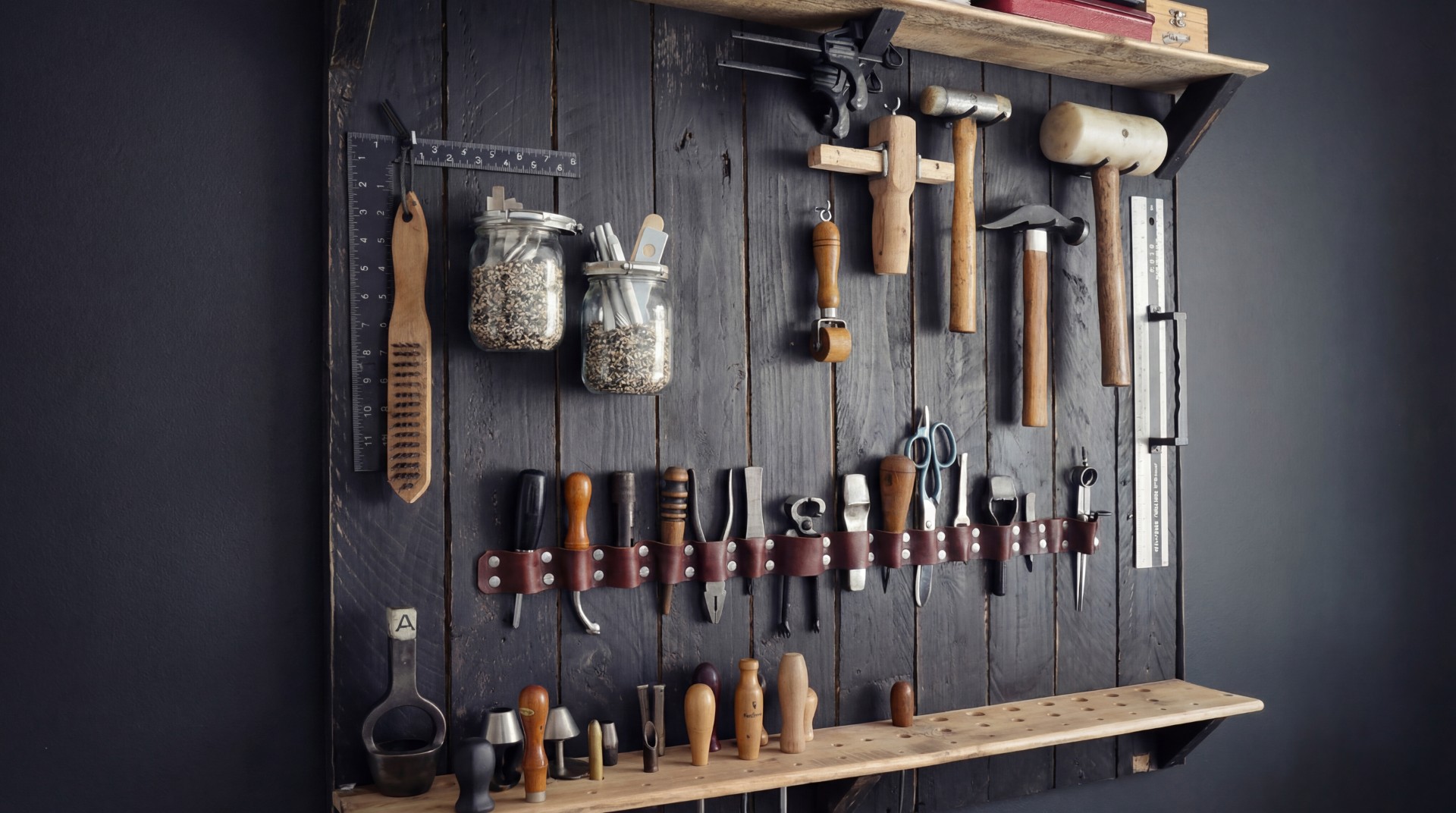 Leather artisan working